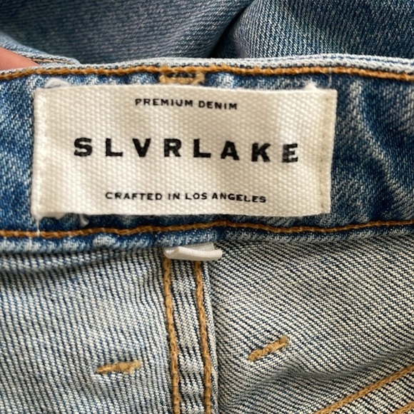SLVRLAKE Lou Lou Skinny Jeans in Love Burns Wash Stretch Denim Size 25 - Picture 5 of 8